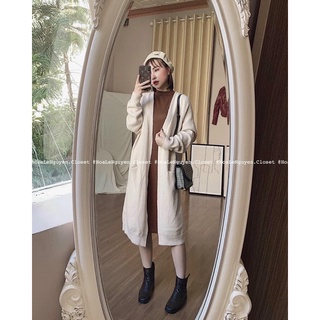 Áo cardigan len dáng dài lông thỏ mềm mịn ( Hàng Quảng Châu loại 1)