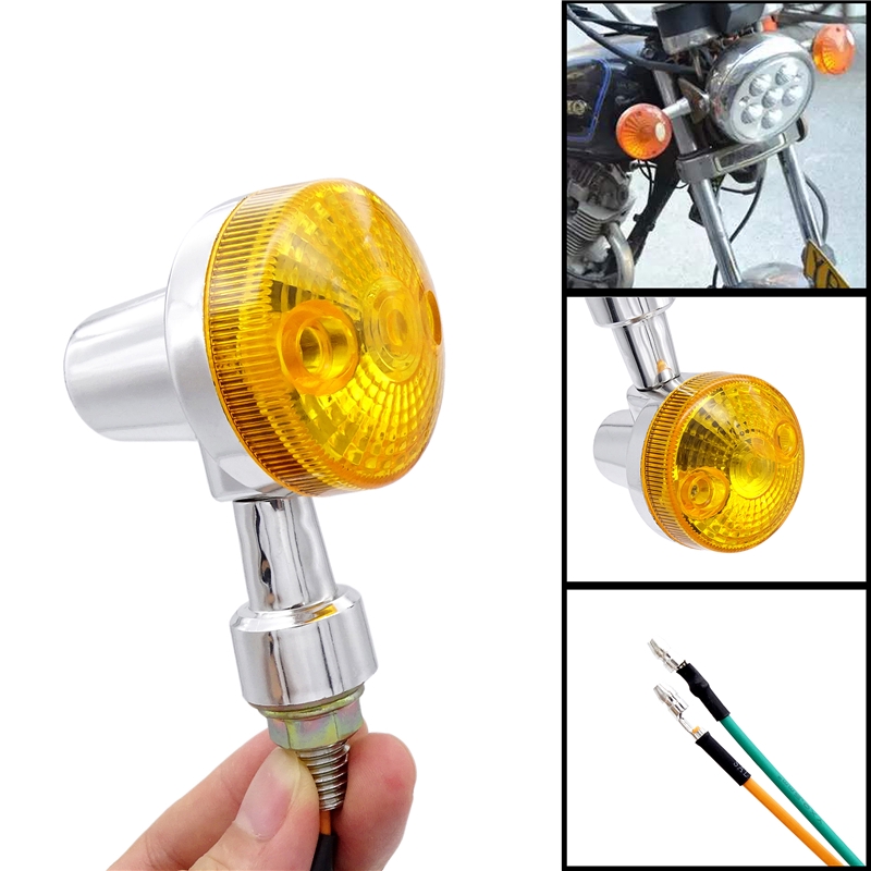 2 Chiếc 12V Đa Năng Xe Máy Biến Tín Hiệu Đèn Báo Cho GN125 Cafe Racer Harley Suzuki Đèn Siêu Sáng