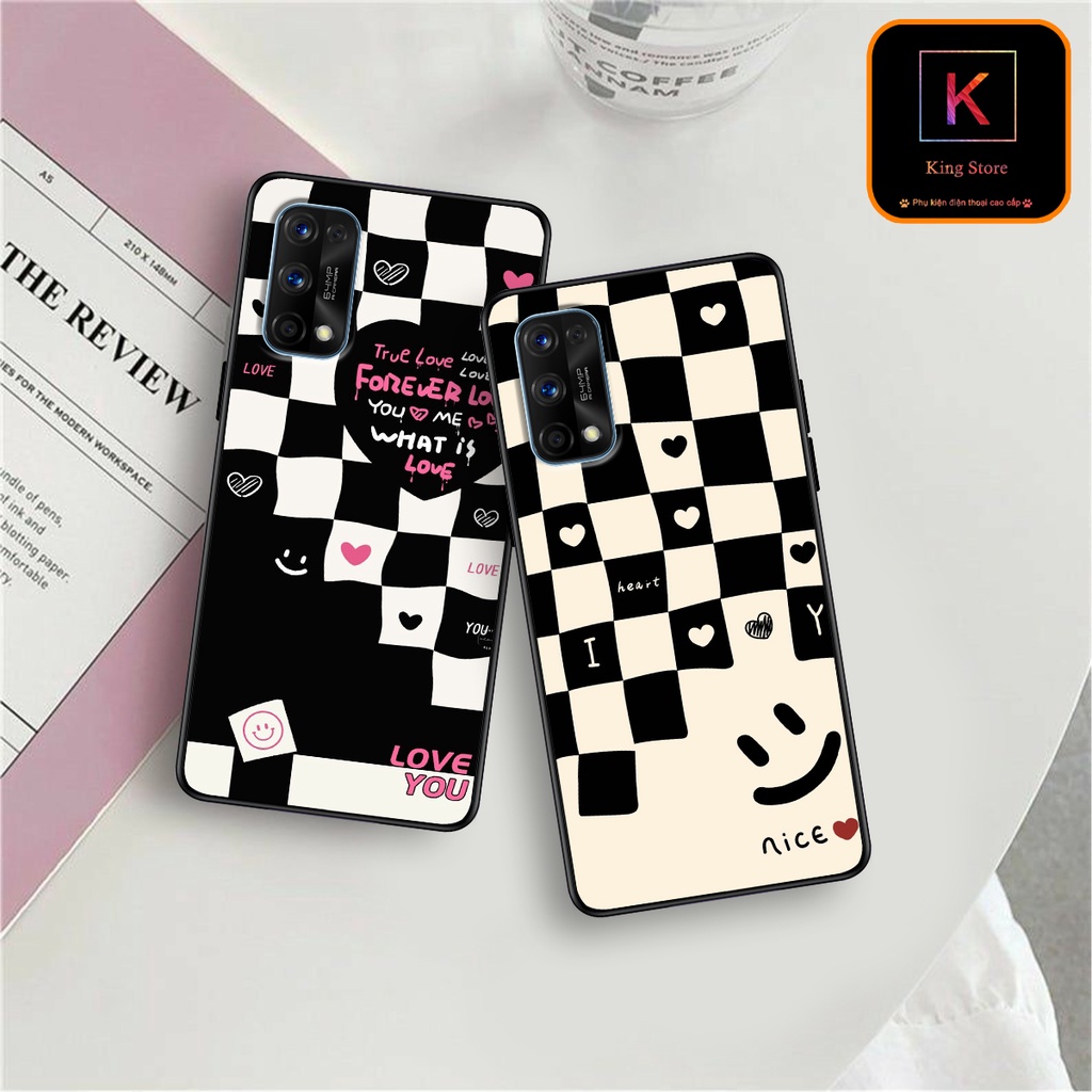 Ốp lưng Oppo Realme 7 - Realme 7 Pro - Ốp Oppo in hình họa tiết caro - Chất liệu TPU siêu bền, sang trọng