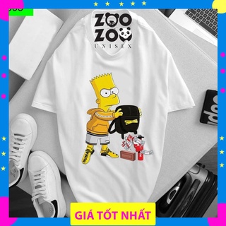 Áo thun Bart Simpson💖 Freeship💖 Áo phông cao cấp nam nữ  trắng đen tay ngắn cổ tròn hình in phối