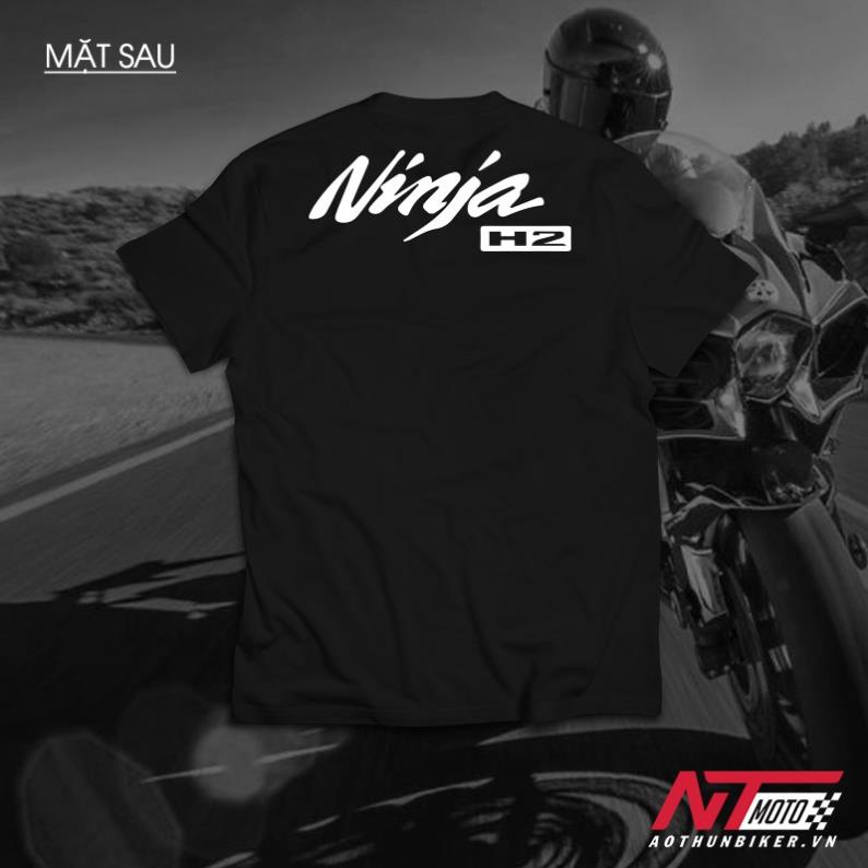 Áo Thun Biker - Kawasaki H2 01 Unisex Nam Nữ tay ngắn có Big Size Cho