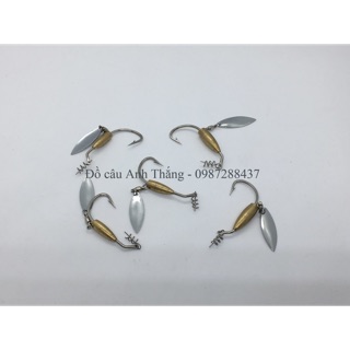 Lưỡi câu mồi mềm AR15 thép lò xo không gỉ, có thìa xoay, lưỡi cực bén.