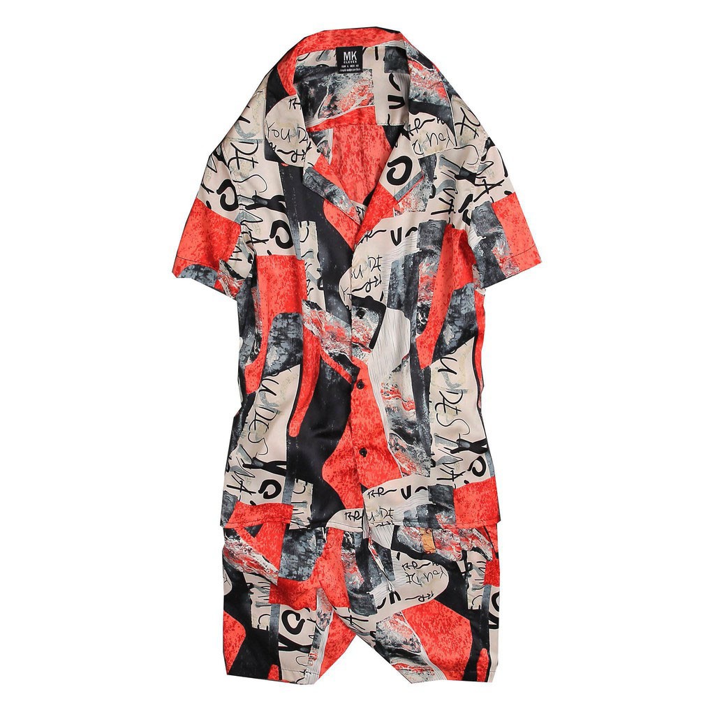 Bộ quần áo nam mùa hè chất lụa satin co giãn cao cấp - Mặc đi chơi đi biển cực chất | BigBuy360 - bigbuy360.vn