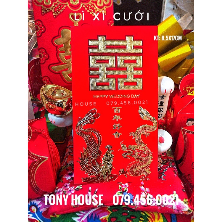 [Cưới] BỘ 6 BAO LÌ XÌ CƯỚI SIÊU SANG THỂ HIỆN TÌNH YÊU VIÊN MÃN - TONY