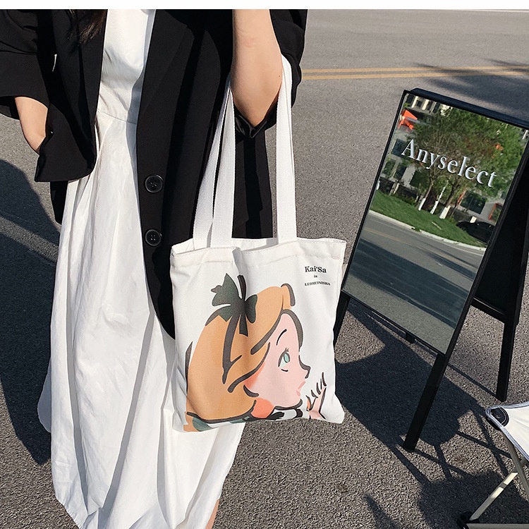 Túi Đeo Vai Vải canvas Cầm Tay Sức Chứa Lớn Thời Trang Cho Nữ