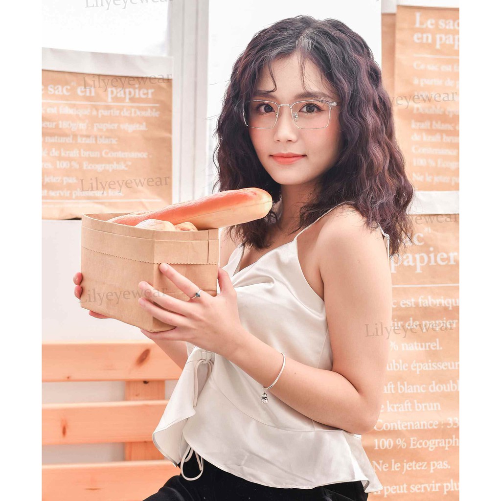 Gọng kính cận mắt vuông thời trang nam nữ Lilyeyewear chất nhựa dẻo cao cấp nhiều màu 6205 | BigBuy360 - bigbuy360.vn