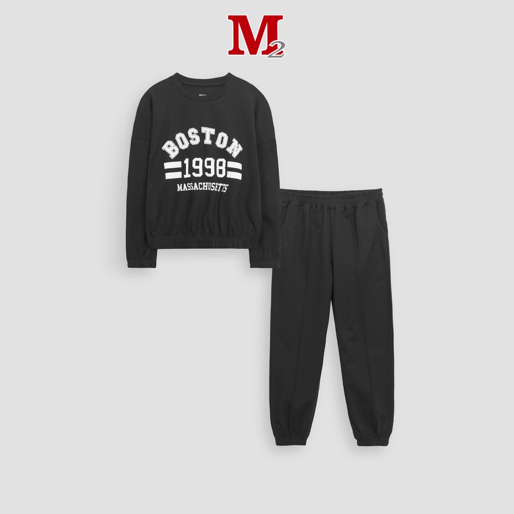 Bộ quần áo nữ dài tay Croptop Boston K0030563 Thời trang M2