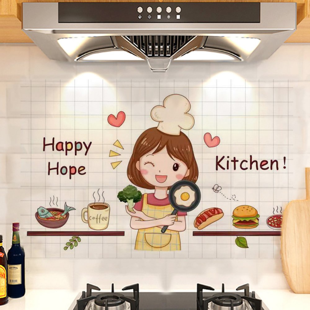 Decal dán tường trang trí nhà bếp cách nhiệt chống dầu mỡ chịu nhiệt dễ dàng vệ sinh tranh dán bếp họa tiết 3D-GD499