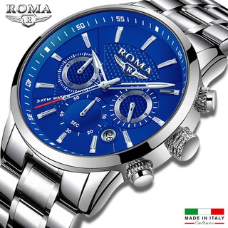 (CHÍNH HÃNG) Đồng Hồ Nam ROMA JAPAN FALCON - Chạy 6 FULL KIM – Dây Thép Đúc Đặc Cao Cấp