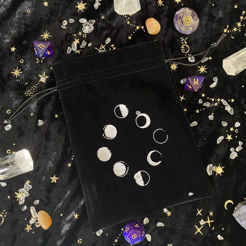 Túi Dây Rút Đựng Thẻ Bài Tarot Chất Liệu Nhung Nỉ