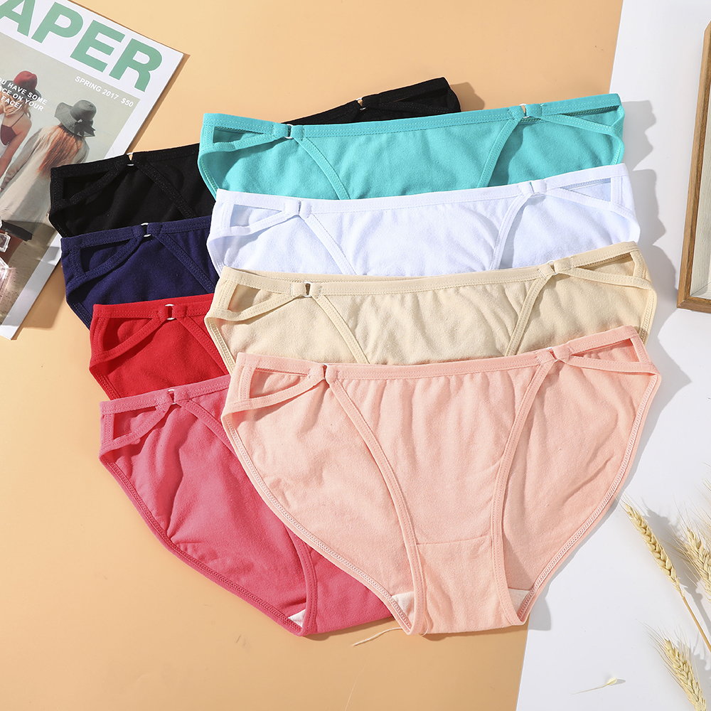 Quần lót AIJOLEN lưng thấp kiểu rỗng từ cotton nguyên chất thoáng khí thoải mái quyến rũ dành cho nữ