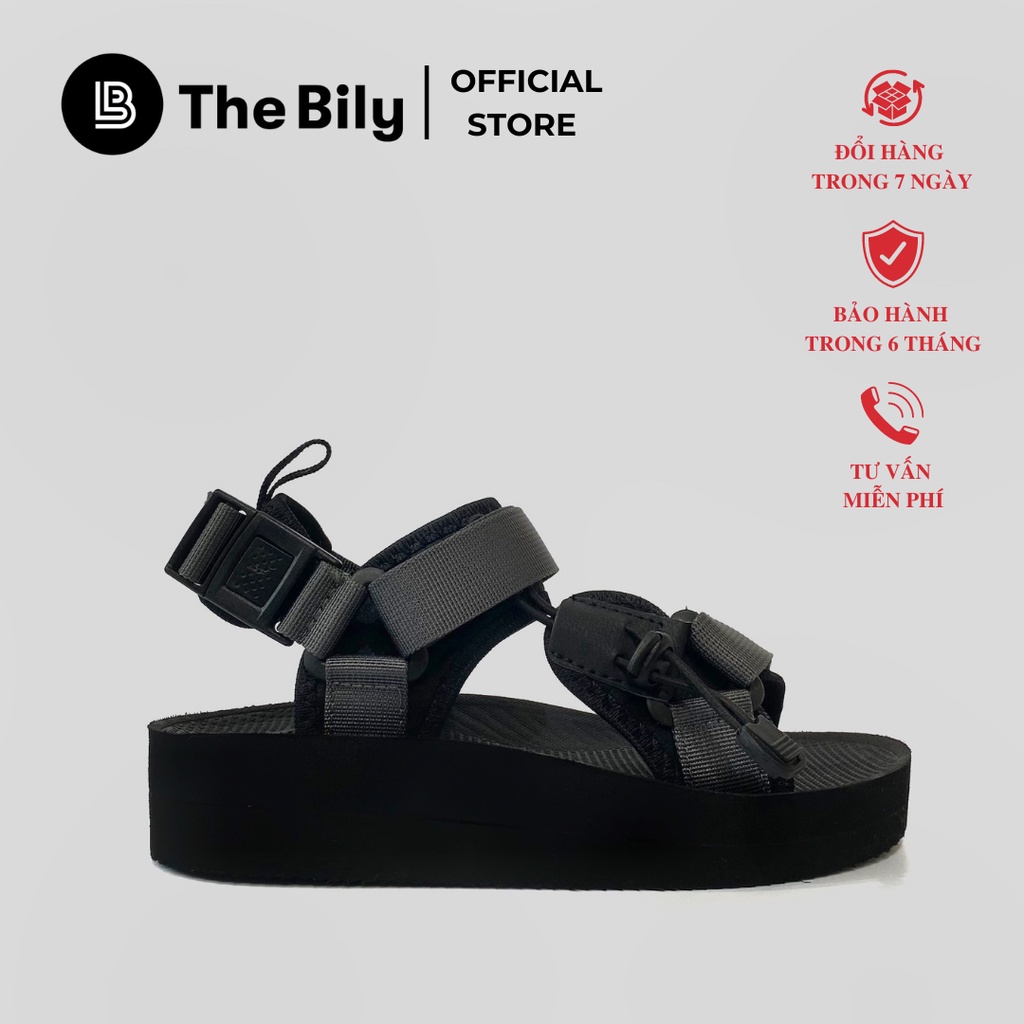 Giày Sandal Nữ The BiLy Quai Chéo Dây Dù Đế Eva Siêu Êm Nhẹ Cao 3cm - BL01W