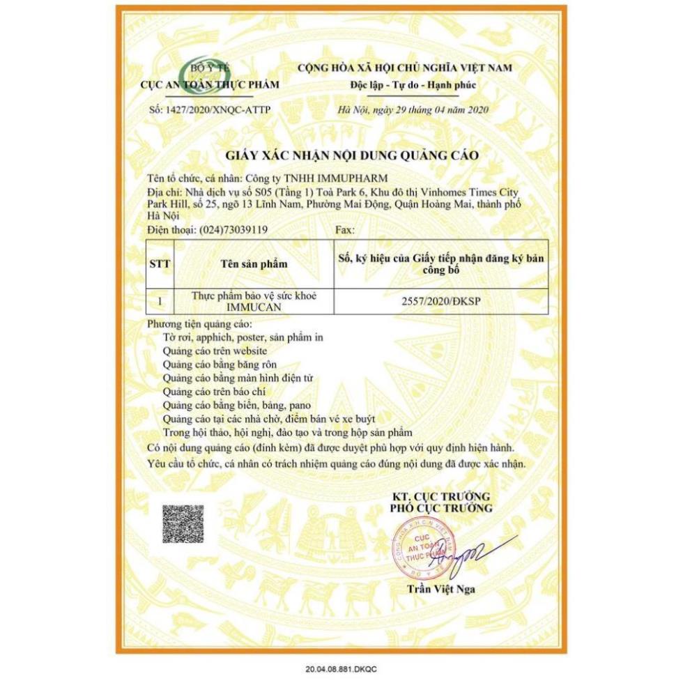 Immucan USA viên tăng sức đề kháng hộp 60 viên