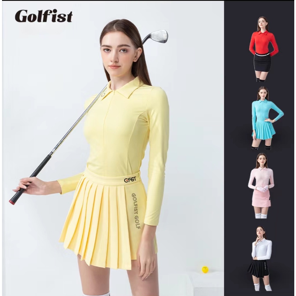 Bộ Áo Tay Dài Dáng Ôm + Chân Váy AR5T Phong Cách Mùa Thu Mới Cho Nữ Chơi golf