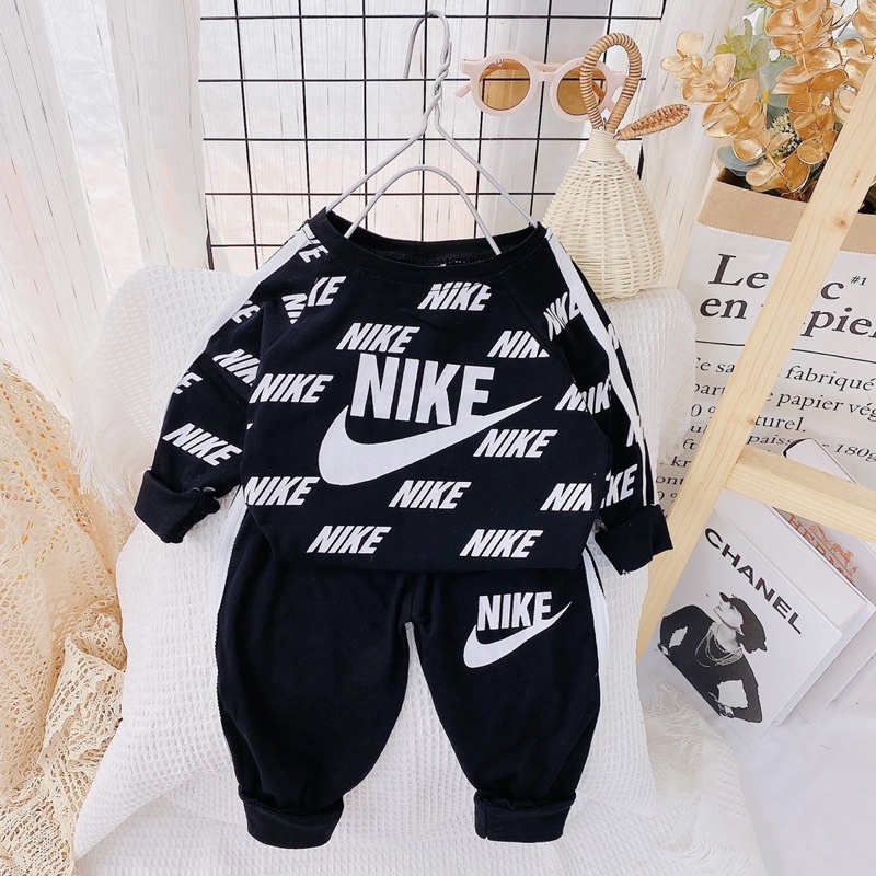 Bộ Cottton Dài Tay Bé Trai/Bé Gái❤️Bộ Thể Thao Chất cotton có giãn 4 chiều siêu mềm mịn cho bé❤️ Bộ in tên thương hiệu