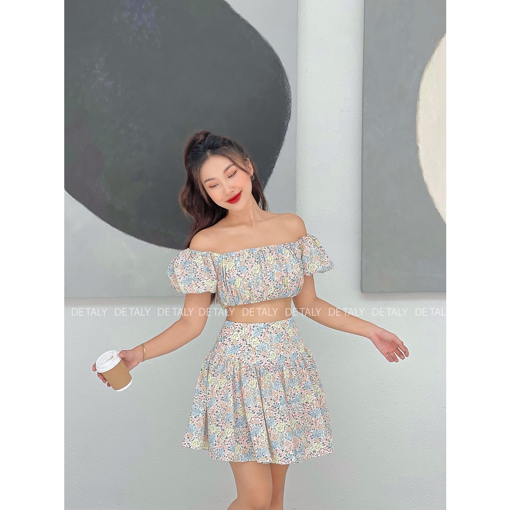 DETALY - Set áo và chân váy Tess hoa - S26111