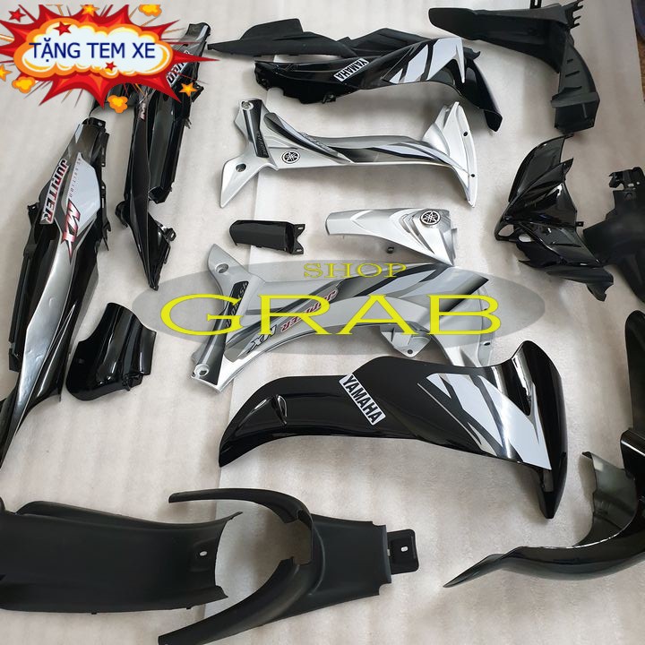 Bộ vỏ nhựa màu Đen gắn xe JUPITER MX Loại Pha đèn Mắt Cáo - Dàn áo xe Jupiter MX