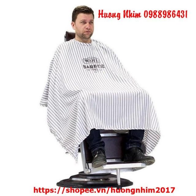 Áo Choàng Cắt Tóc Barber Mẫu Sọc Wahl barbershop