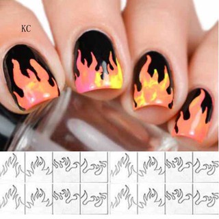 Decal hình ngọn lửa dán móng nghệ thuật