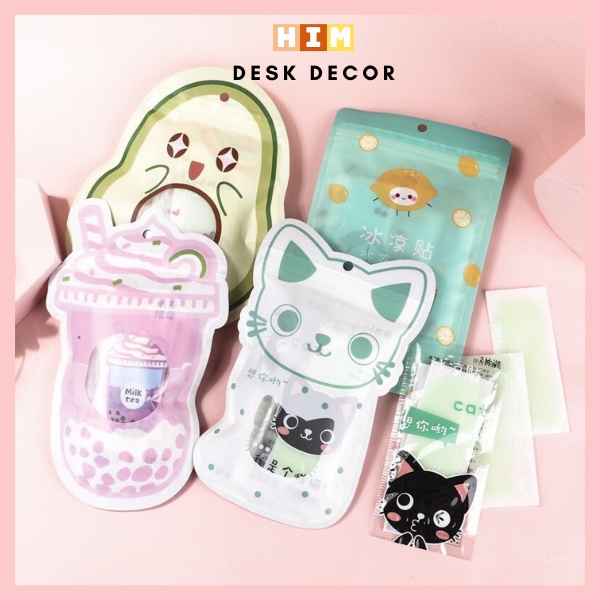 Miếng dán lạnh pad lạnh làm mát giảm nhiệt cho ngày hè mẫu mới cực cute( 1 gói 2 miếng)