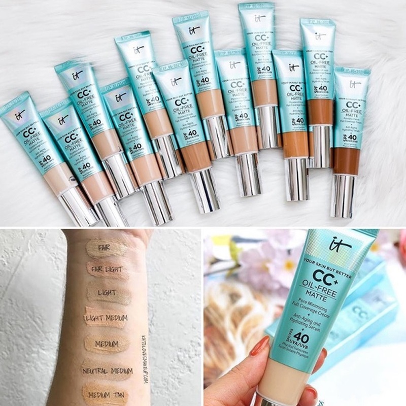 Kem nền SPF 40 It Cosmetics dạng lì giúp che phủ quầng thâm kiềm dầu dành cho nữ