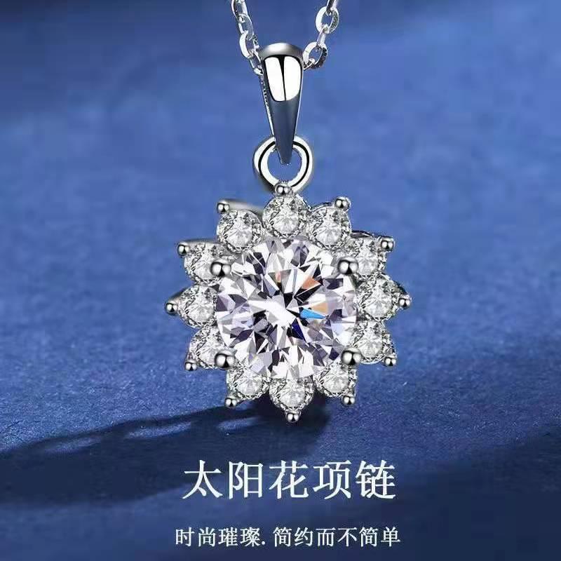 Toàn Bộ Dây Chuyền Mặt Hình 3 Carats / Mũi Tên / Hoa Hướng Dương Đính Kim Cương Giả Thời Trang Cho Nữ
