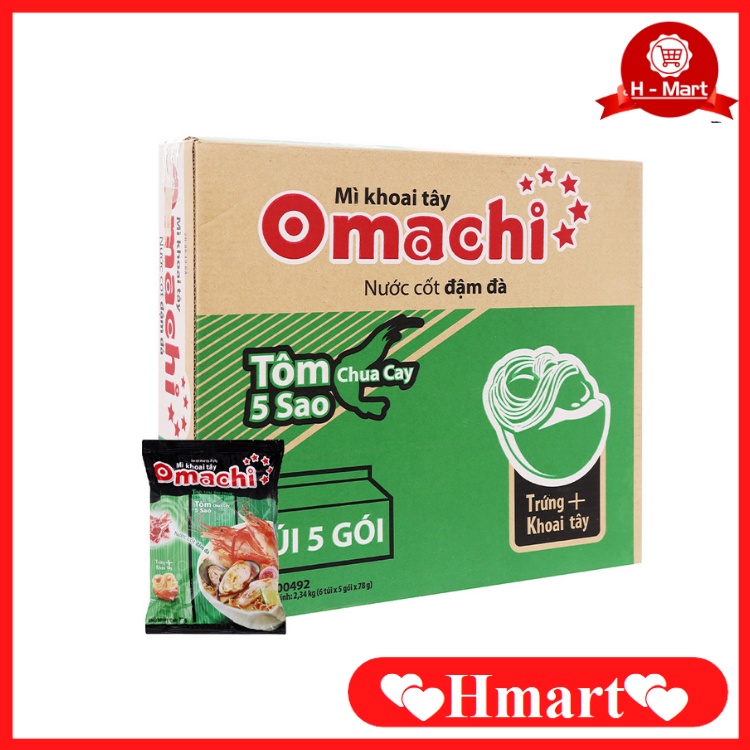 Thùng Omachi Sốt Tôm Chua Cay 80gr Hòa Quyện Vị Ngọt Thanh Của Tôm, Vị Cay Của Ớt Và Mùi Thơm Đặc Trưng Của Các Rau