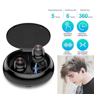 V5 Bluetooth 5.0 EDR Bluetooth Headset, 2PCS Wireless Earbud Mini True Bluetooth