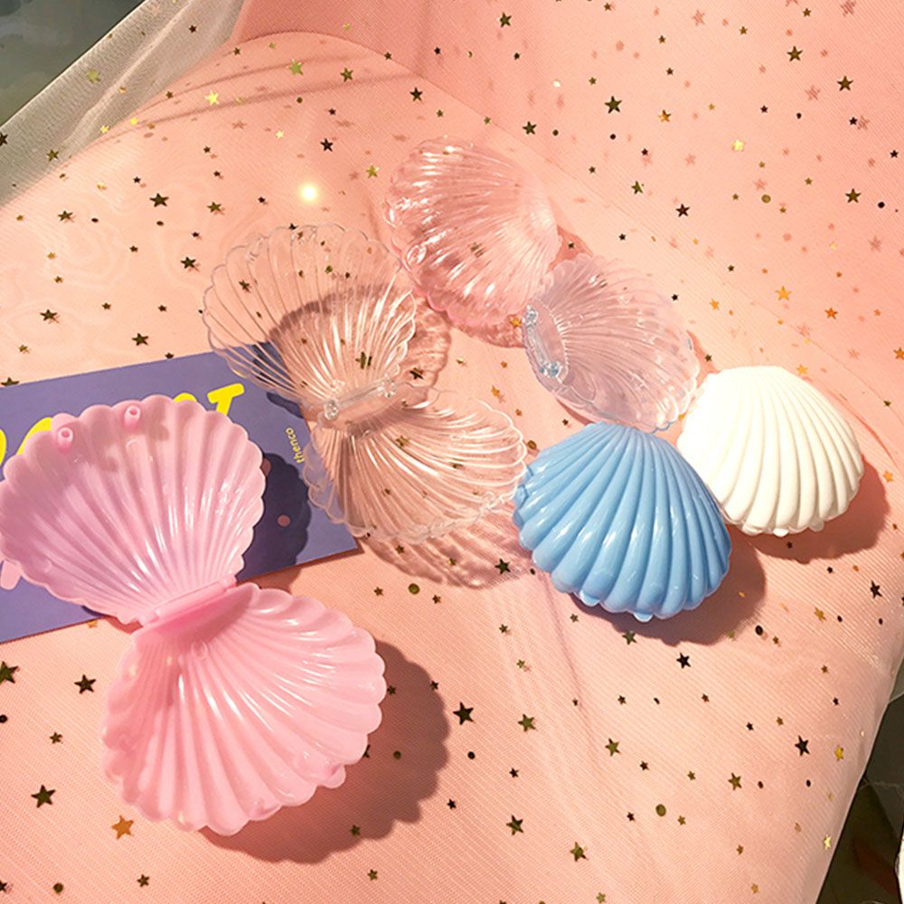 Hộp Đựng Trang Sức Hình Vỏ Sò Trong Suốt Sáng Tạo