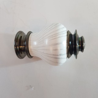 Đầu chụp trang trí thanh treo rèm - màu trắng - bộ 2 cái - phi 28 - chất liệu cao cấp - ngọc đức dcnd-0013