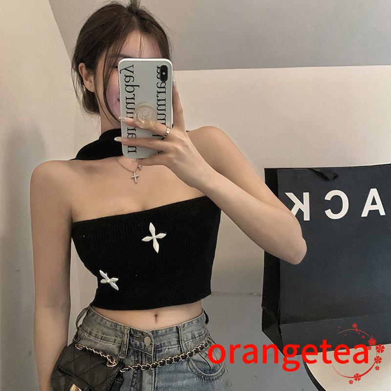 Áo hai dây Nữ Cổ Yếm Đan Dây Quyến Rũ