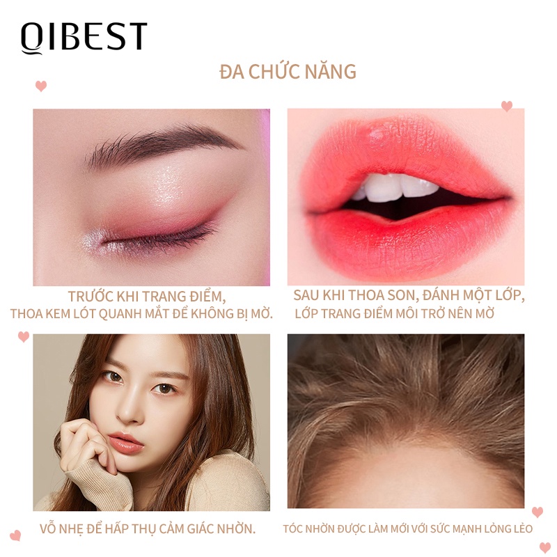 Phấn Phủ QIBEST Dịu Nhẹ Chống Thấm Nước Lâu Trôi 5 Màu 34.5g