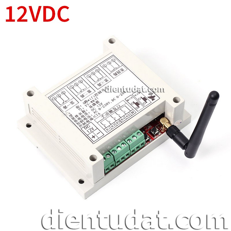 Mạch Điều Khiển 4 Relay Qua Wifi 12VDC - Dùng APP