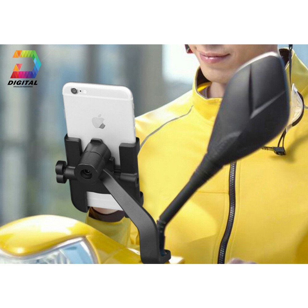 Giá Kẹp Điện Thoại Kim Loại Trên Xe Máy Siêu Chắc