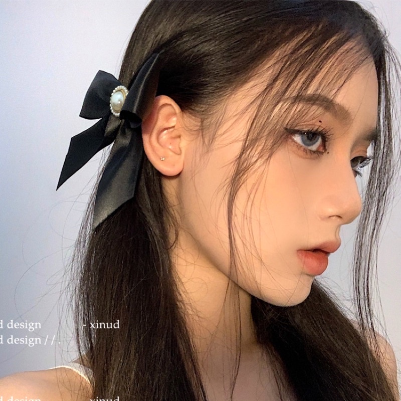 Nơ kẹp tóc hình đính charm dễ thương N45