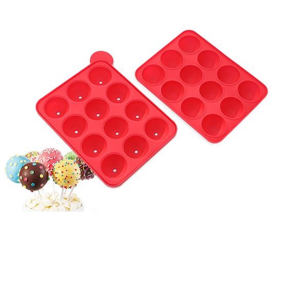 KHUÔN SILLICON CAKEPOP 12 Ô