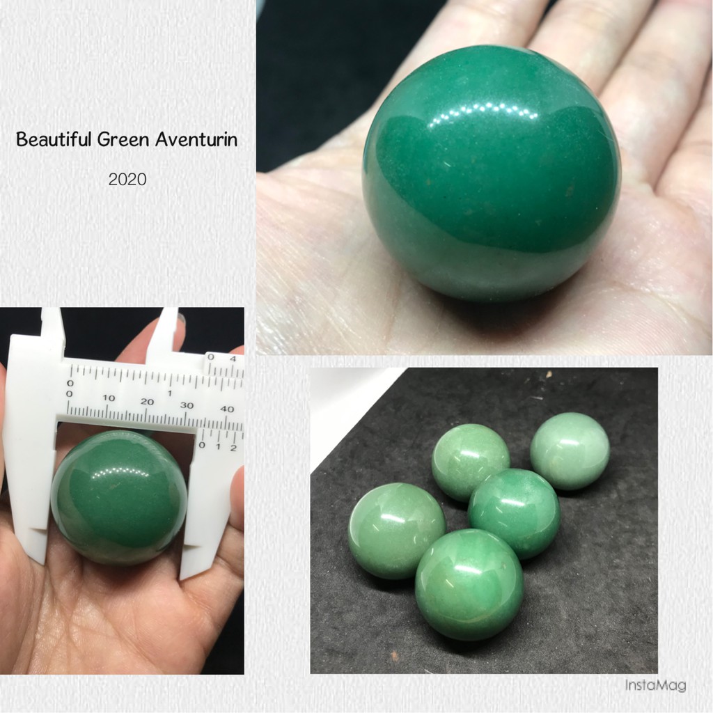 Bi cầu mini xanh lá Aventurine