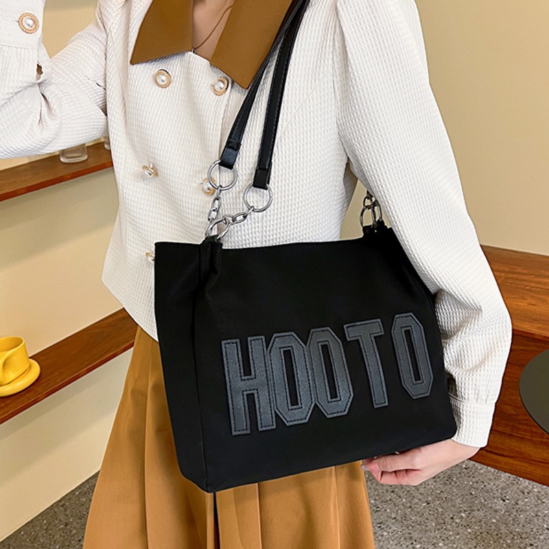 Túi đeo vai tote IELGY sức chứa lớn họa tiết chữ cái thời trang đơn giản dành cho nữ