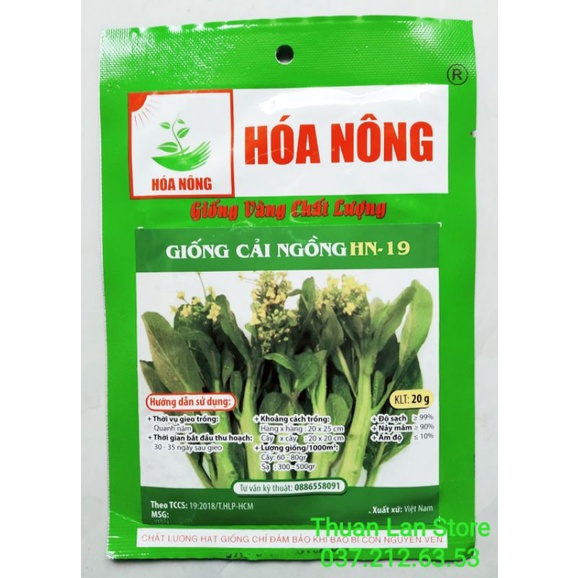Gói 20g Hạt Giống Rau Cải Ngồng