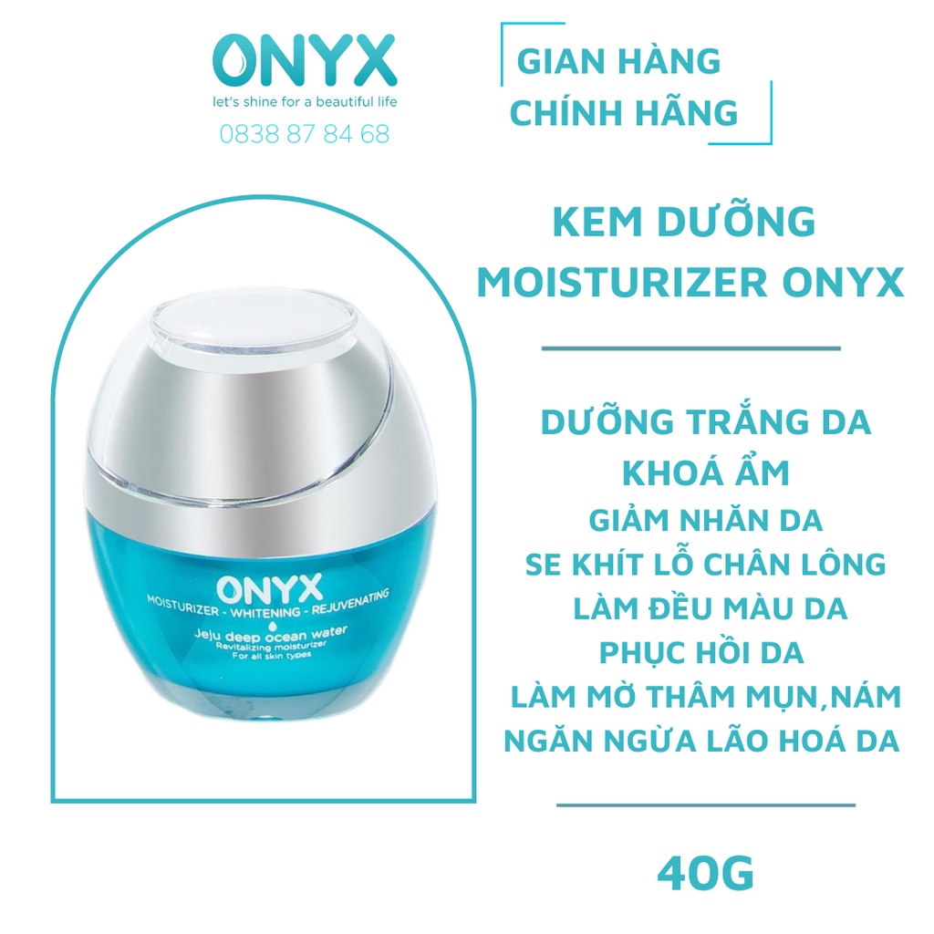 Kem Dưỡng Làm Trắng Sáng, Cấp Nước Cho Da Căng Mịn Ẩm Mượt, Trẻ Hóa Da Mặt 40g | Onyx Bảo Thy