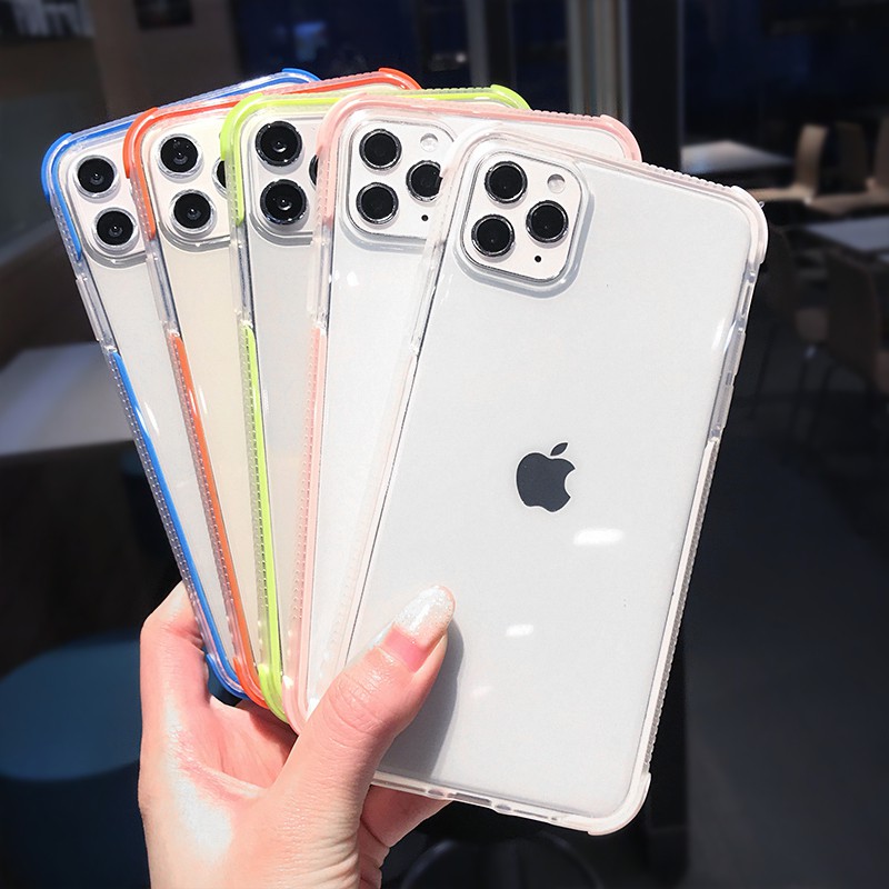 Ốp lưng iphone Viền màu chống trượt, chống va đập 6/6plus/6s/6s plus/6/7/7plus/8/8plus/x/xs/xs max/11/11 pro/11 promax