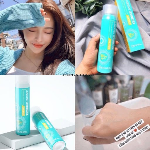 XỊT CHỐNG NẮNG MEDIHEAL LABOCARE CERAMATICA SUN SPRAY 180ML spf50 pa+++ chống nắng hoàn hảo lâu trôi shop bán Chính hãng