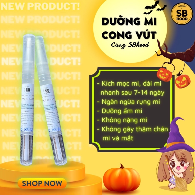 Serum dưỡng lông mi và lông mày SB Hood giúp kích mọc dài, dày, chắc khỏe