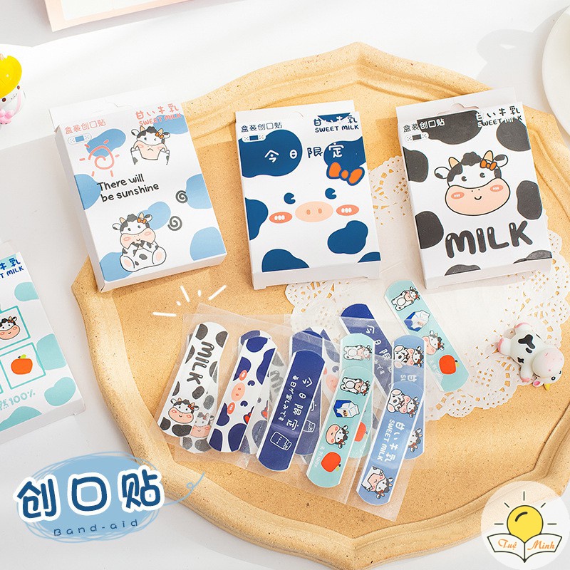 Set 5 Urgo dễ thương - Băng dán cá nhân hình bò sữa cute Tuệ Minh