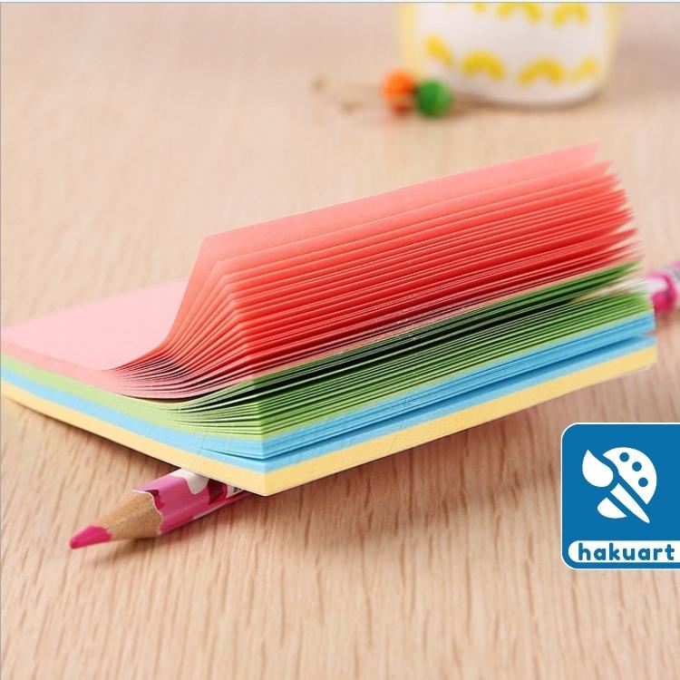 [Mã LIFEB04ALL giảm 10% tối đa 15K đơn 0Đ] Tập 100 Giấy Ghi Chú, Stick Note Dán Ghi Nhớ 4 Màu - Văn Phòng Phẩm Haku