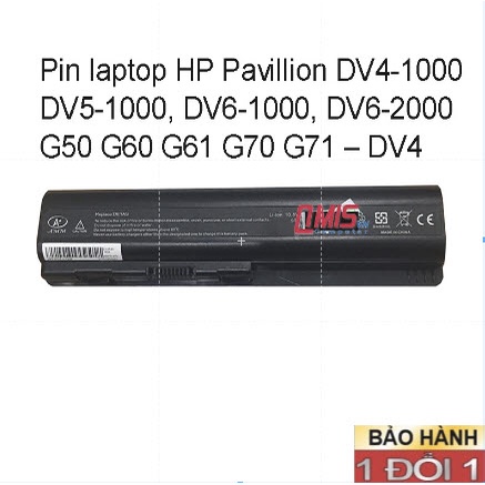 Pin laptop HP Pavillion DV4-1000, DV5-1000, DV6-1000, DV6-2000, G50 G60 G61 G70 G71 – DV4 – 6 CELL