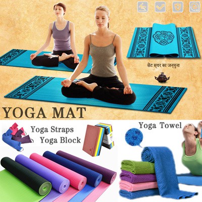 Combo khăn yoga + thảm tập Ecofriendly cùng màu , tặng túi 49k