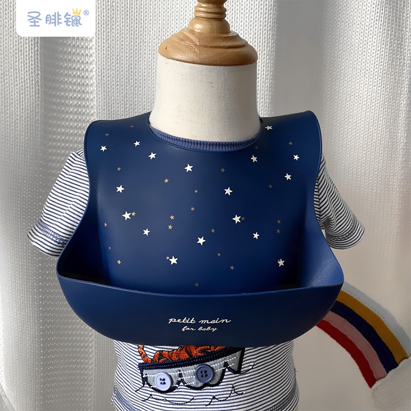 Yếm ăn dặm silicon cho bé có máng hình thú chất dày dặn mb433