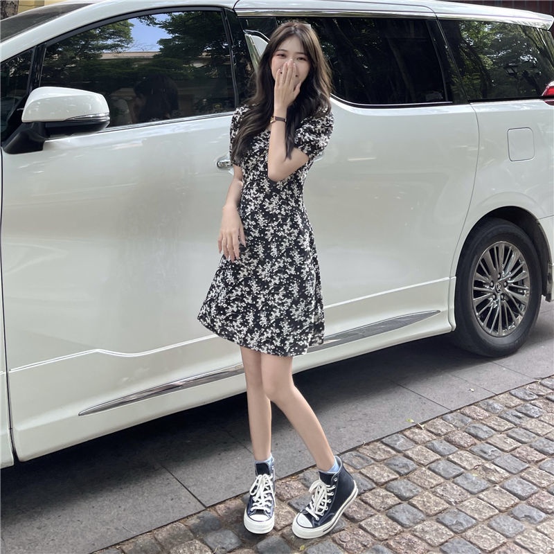 COZOK Đầm hoa vải mềm thiết kế độc đáo thời trang