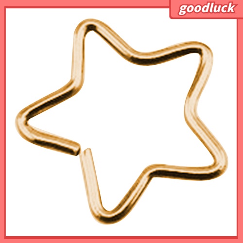 Khuyên Xỏ Mũi Hình Ngôi Sao Năm Cánh Và Trái Tim Bằng Thép Không Gỉ